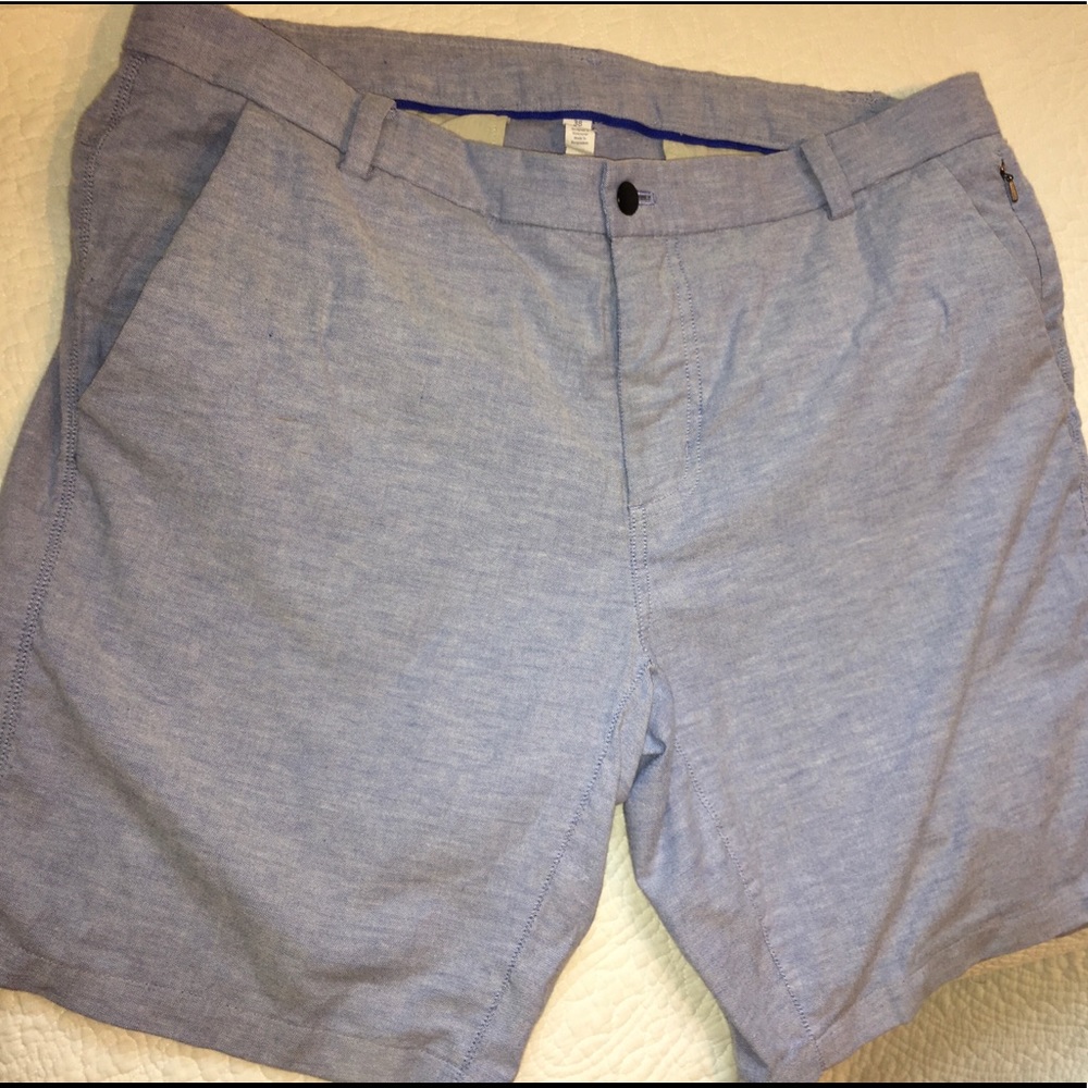 Light blue lululemon abc commission shorts 38